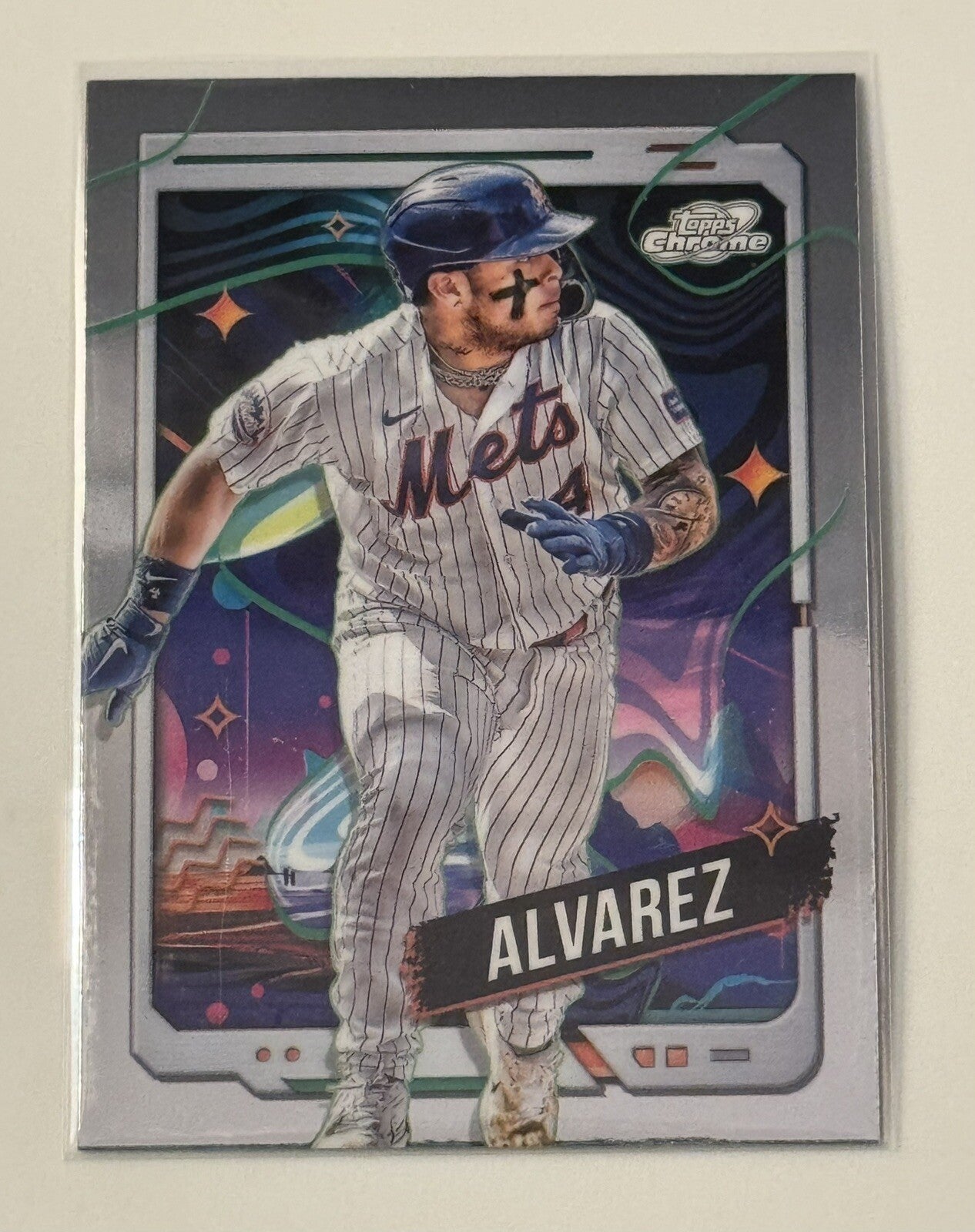 2024 Topps Chrome Cosmic Francisco Alvarez* - MLB New York Mets Baseball Card 71