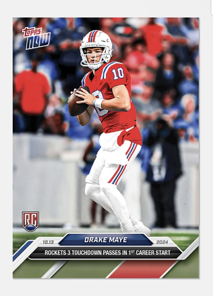 Drake Maye RC 2024 Topps Now Football New England Patriots Rookie Card 10 READY!