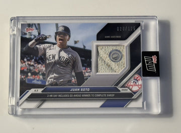 20/125 JUAN SOTO* 2024 Topps NOW 2 HR DAY Game-Used Base Relic #254A MLB Yankees