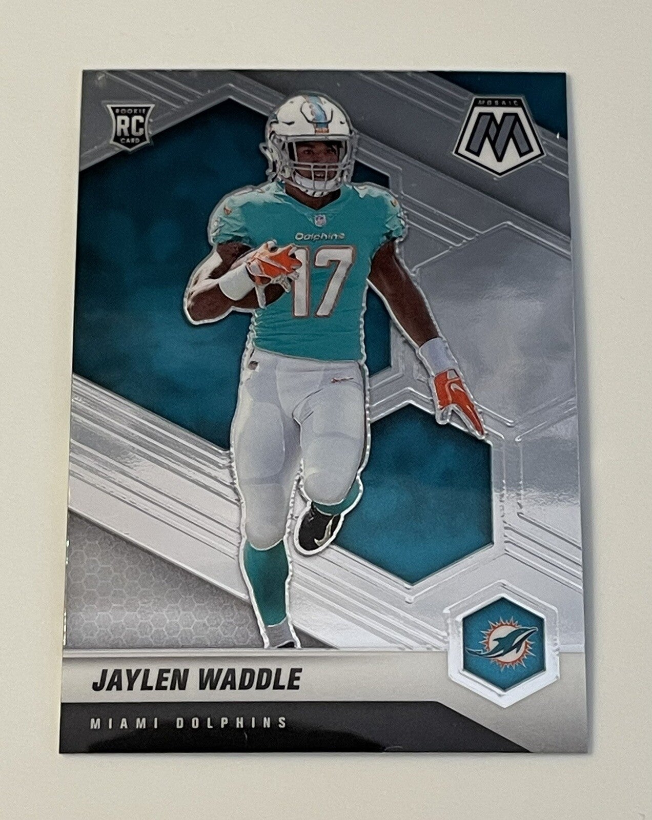 2021 Panini Mosaic JAYLEN WADDLE RC Card #308-NFL Miami Dolphins Football Rookie
