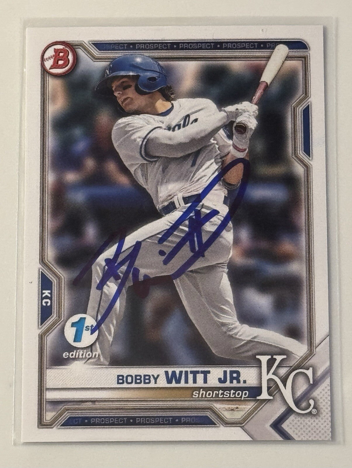 Bobby Witt JR Auto 2021 Bowman 1st Edition Draft #BD-47 - MLB Kansas City Royals