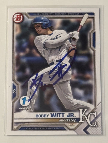 Bobby Witt JR Auto 2021 Bowman 1st Edition Draft #BD-47 - MLB Kansas City Royals