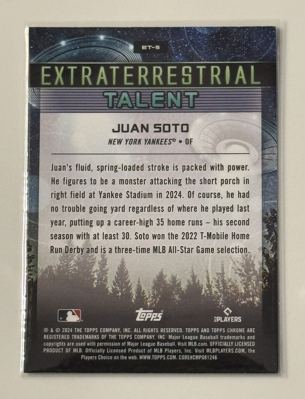 Giancarlo Stanton* - 2024 Cosmic Chrome Refractor ET TALENT MLB NY Yankees #ET-5