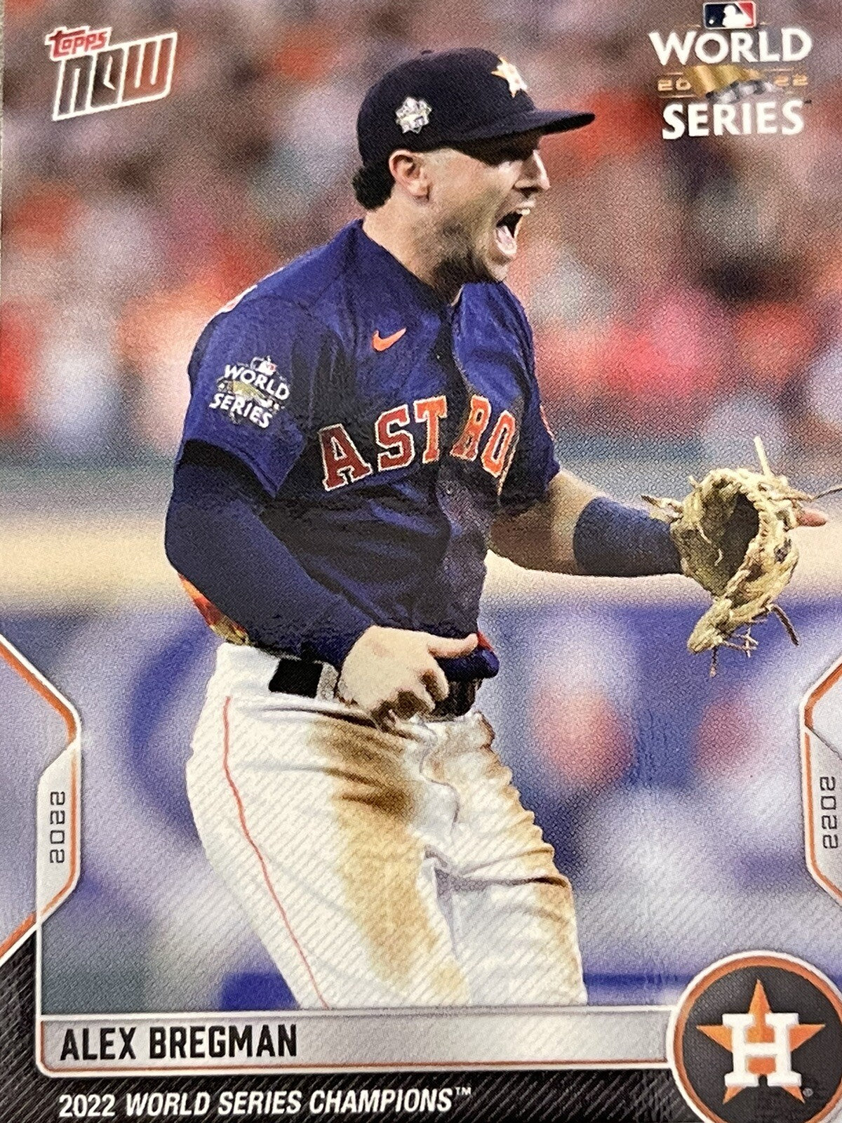 2022 Topps Now - Alex Bergman- World Series Champions Set Card - WS-10 MINT!