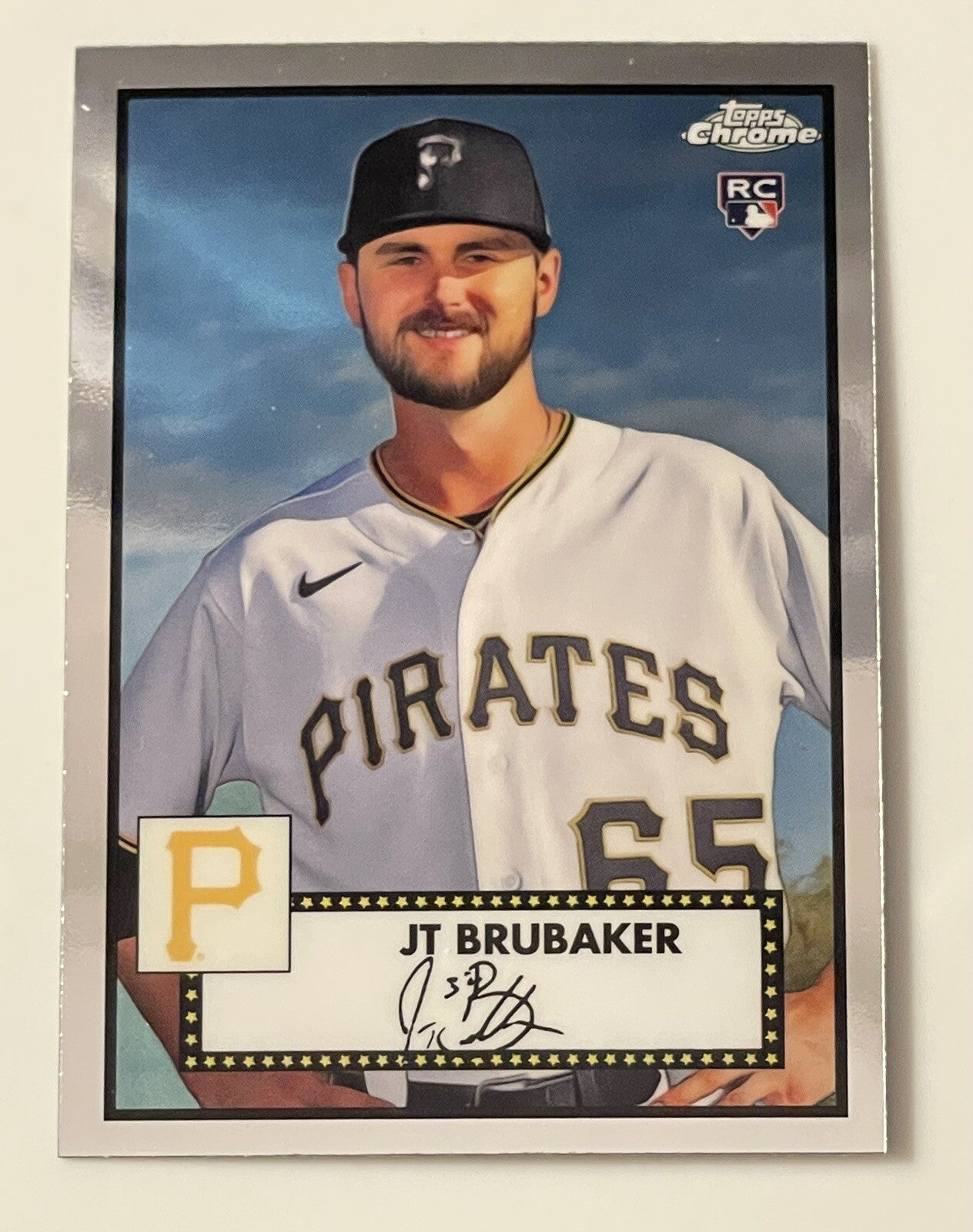 JT BRUBAKER RC 2021 Topps Chrome Platinum Anniversary Baseball Card #140 Pirates