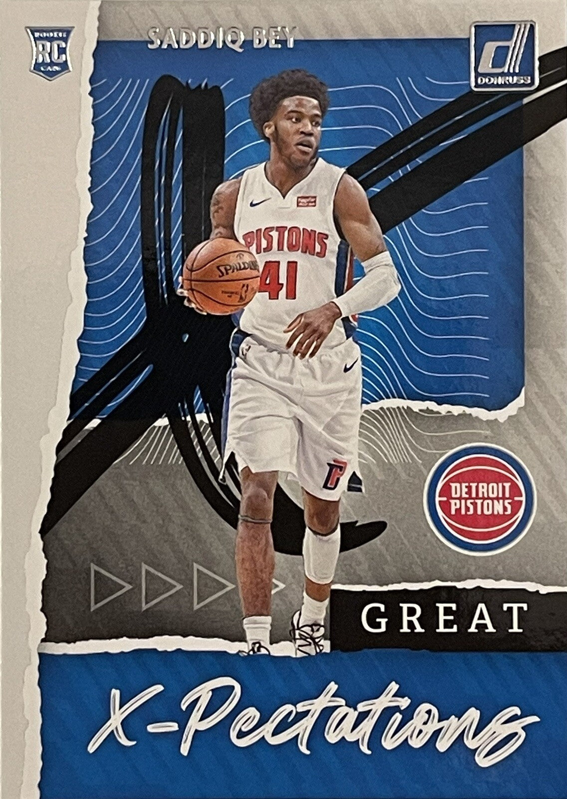 SADDIQ BEY RC - 2020-21 Donruss Great X-Pectations Rookie Card #19 - NBA Pistons