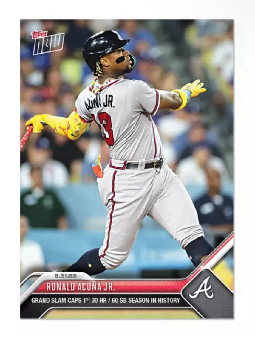 2023 Topps Now Ronald Acuna Jr 1st 30 HR/60 SB Season In History #791 MLB Braves