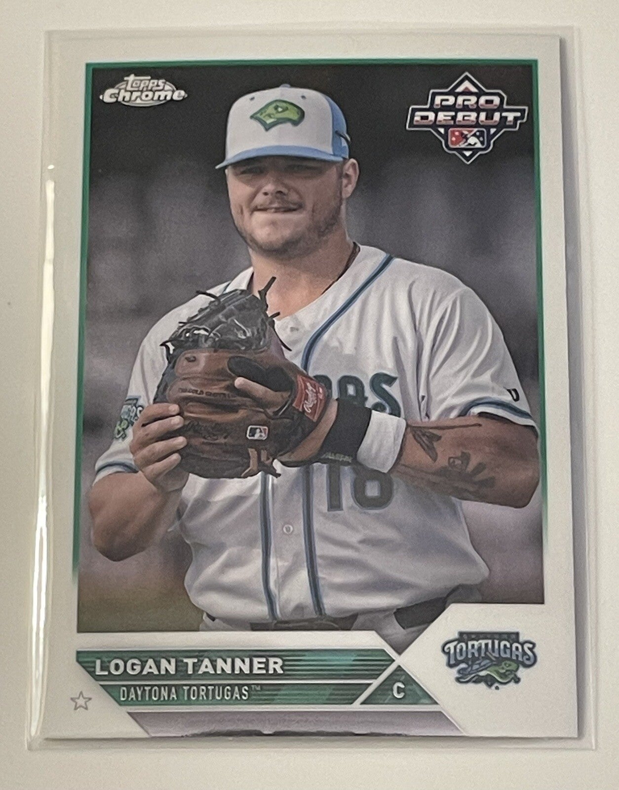 2023 Topps Pro Debut Chrome #PDC-52 Logan Tanner RC Daytona Tortugas Rookie Card