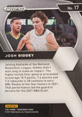 2021-22 Panini Prizm Draft Picks #17 Josh Giddey RC Silver Prizm OKC Thunder
