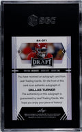 Dallas Turner RC* Autograph Alabama Crimson Tide 2022 Leaf Draft RC Card SGC 9.5
