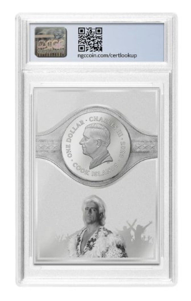 Ric Flair WOO Legends Serles: 2023 Cook Islands Made .3 Ounce of Silver Proof 10