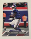 Malik Nabers RC 2024 Topps NOW football card in NY Giants uniform with 1,000 receiving yards stats