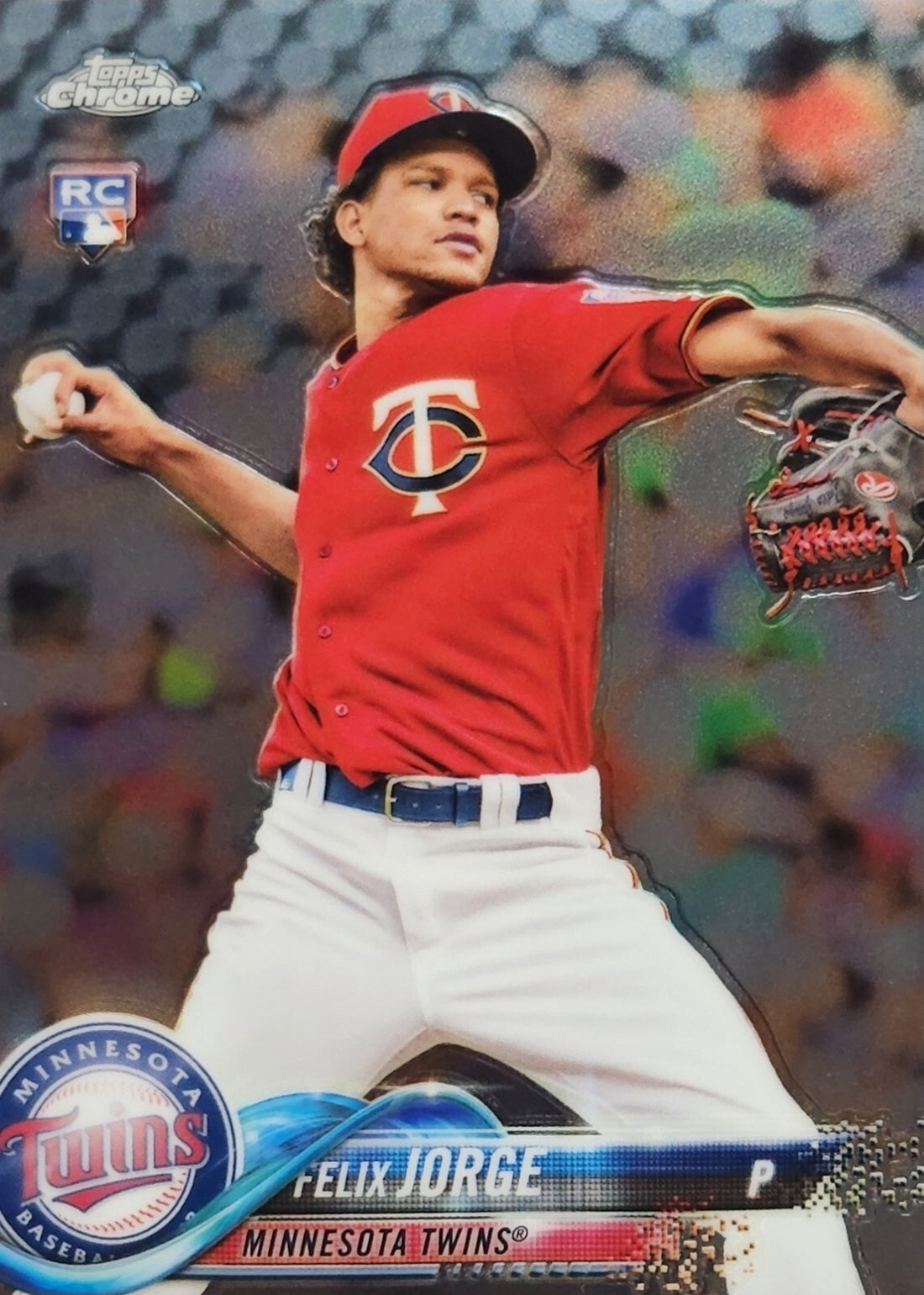 2018 Topps Chrome #127 Felix Jorge Twins RC Rookie Card MLB TWINS JUST PULLED!