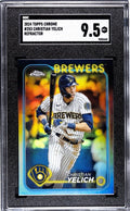 2024 Topps Chrome Christian Yelich Refractor MLB Milwaukee Brewers 253 - SGC 9.5