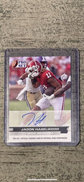 2022 Pro Set Football Jadon Haselwood Auto Card #PSA-JH3 NCAA Razorbacks/Sooners
