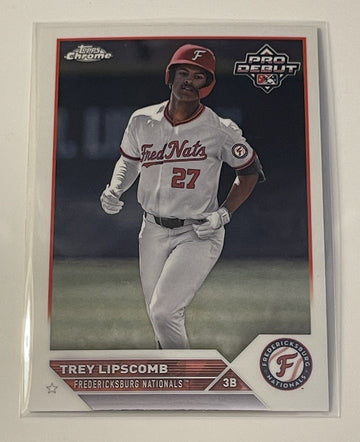 2023 Topps Pro Debut Chrome Trey Lipscomb PDC-129 RC Fredericksburg Rookie Card*