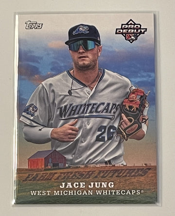 Jace Jung 2023 Topps Pro Debut Farm Fresh Futures  #FF-7 Texas Rangers MisPrint!