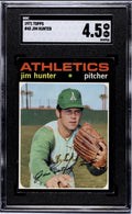 1971 Topps Baseball - Jim “CATFISH” Hunter MLB Athletics HOF* Card #45 - SGC 4.5