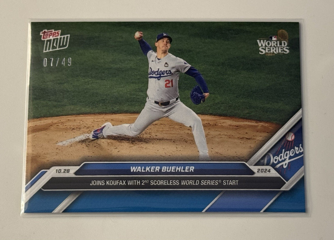 7/49 Walker Buehler* 2024 MLB Topps NOW Card WORLD SERIES LA Dodgers #872 READY!