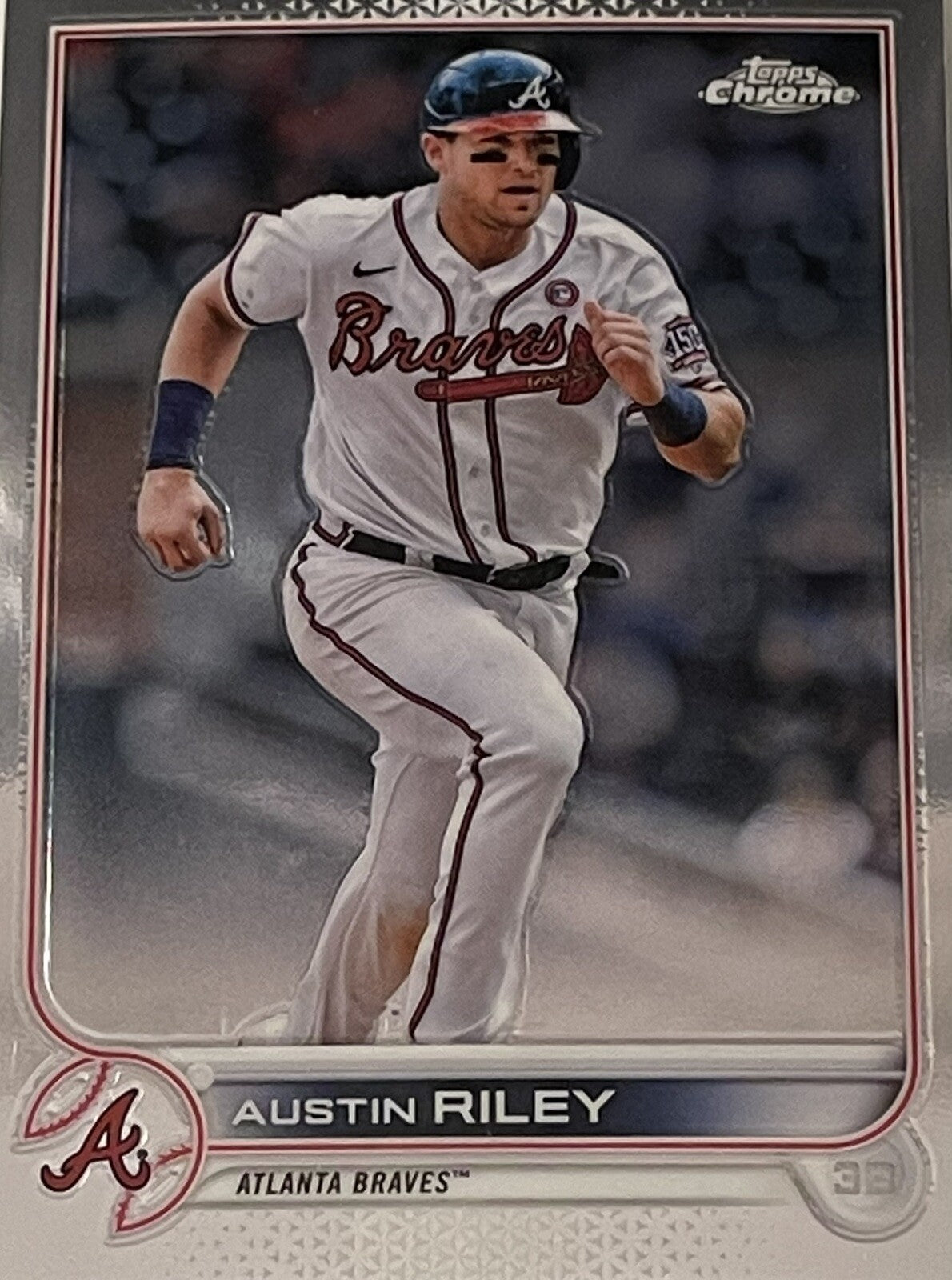 Austin Riley 2022 Topps Chrome Card #116 MLB Atlanta Braves - World Series Champ