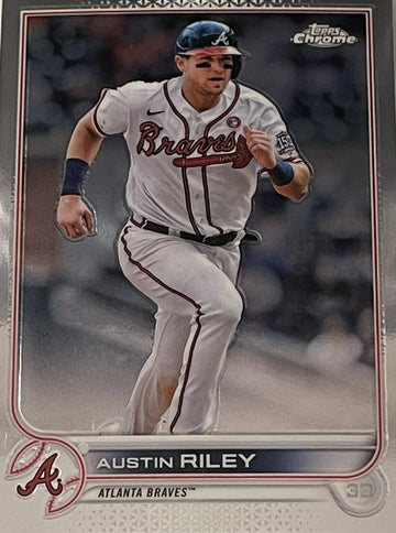 Austin Riley 2022 Topps Chrome Card #116 MLB Atlanta Braves - World Series Champ