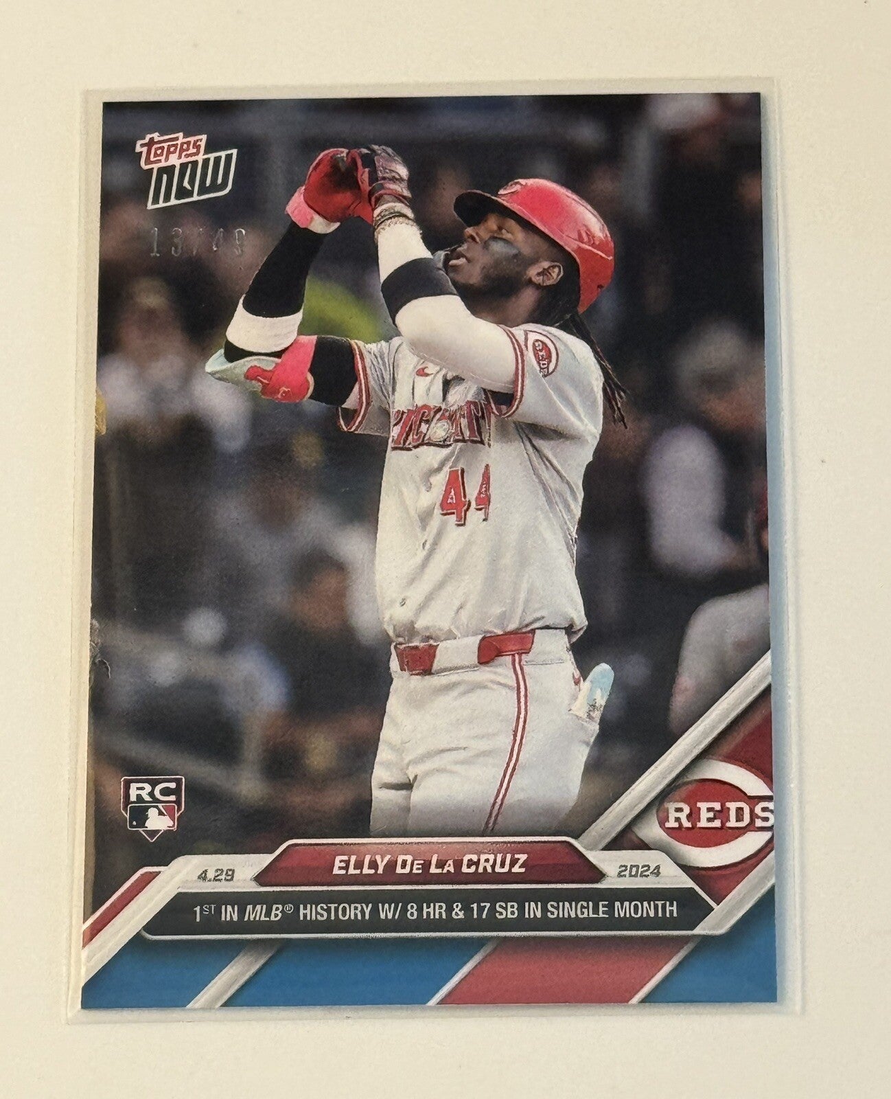 13/49 Elly De La Cruz RC 2024 TOPPS NOW Card MLB REDS Historic Rookie Month #135