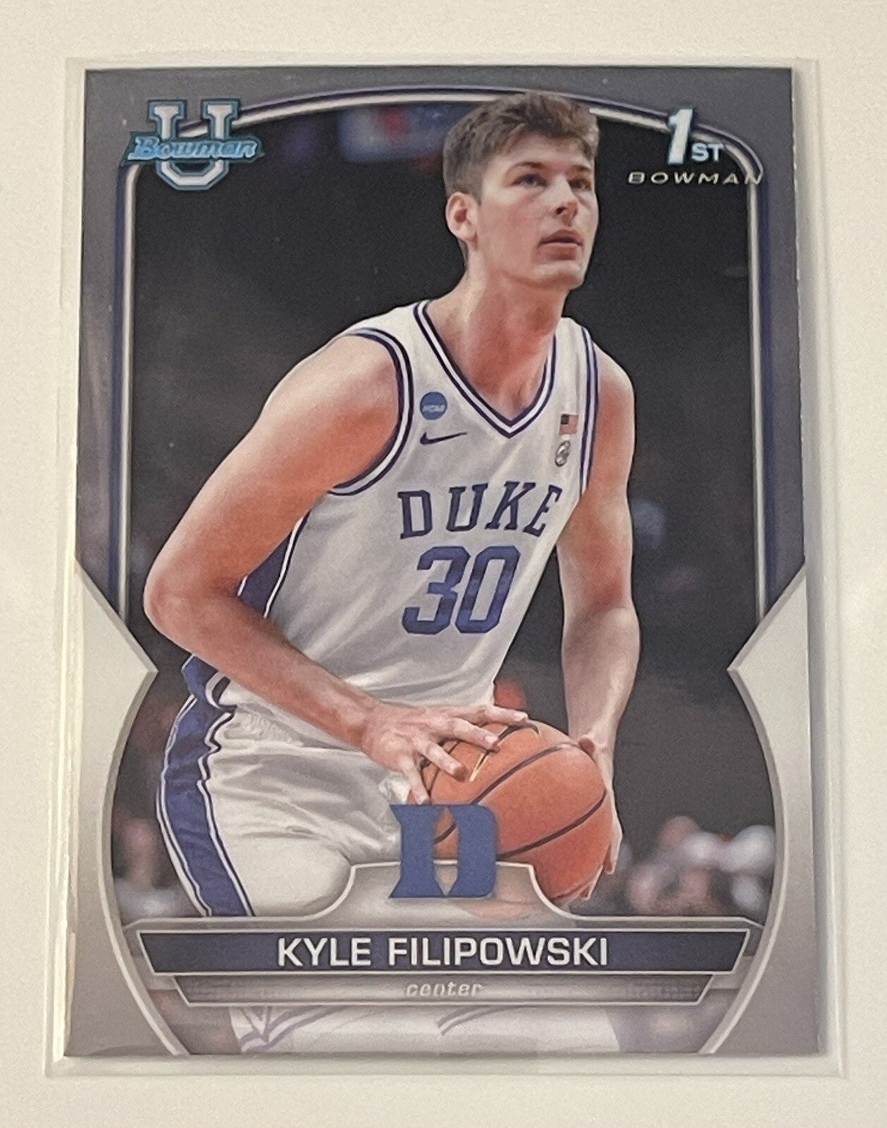 2022-23 Bowman University Chrome Kyle Filipowski 1st Bowman #47 Duke Blue Devils