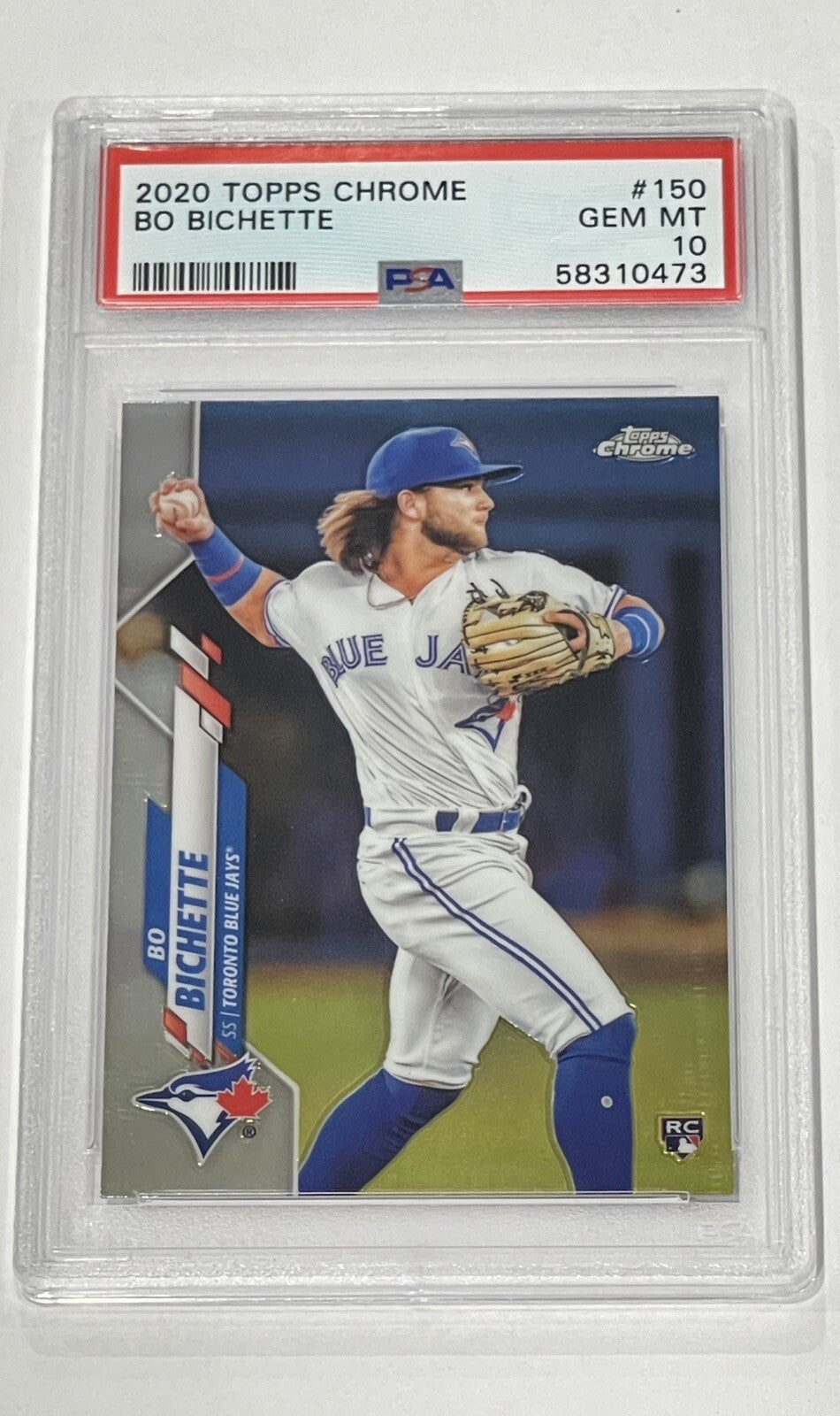 2020 Topps Chrome BO Bichette Rookie Card RC #150 MLB Toronto Blue Jays - PSA 10