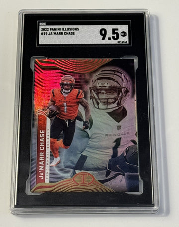 Ja'Marr Chase 2022 Panini Illusions Football NFL Cincinnati Bengals #19 SGC 9.5*