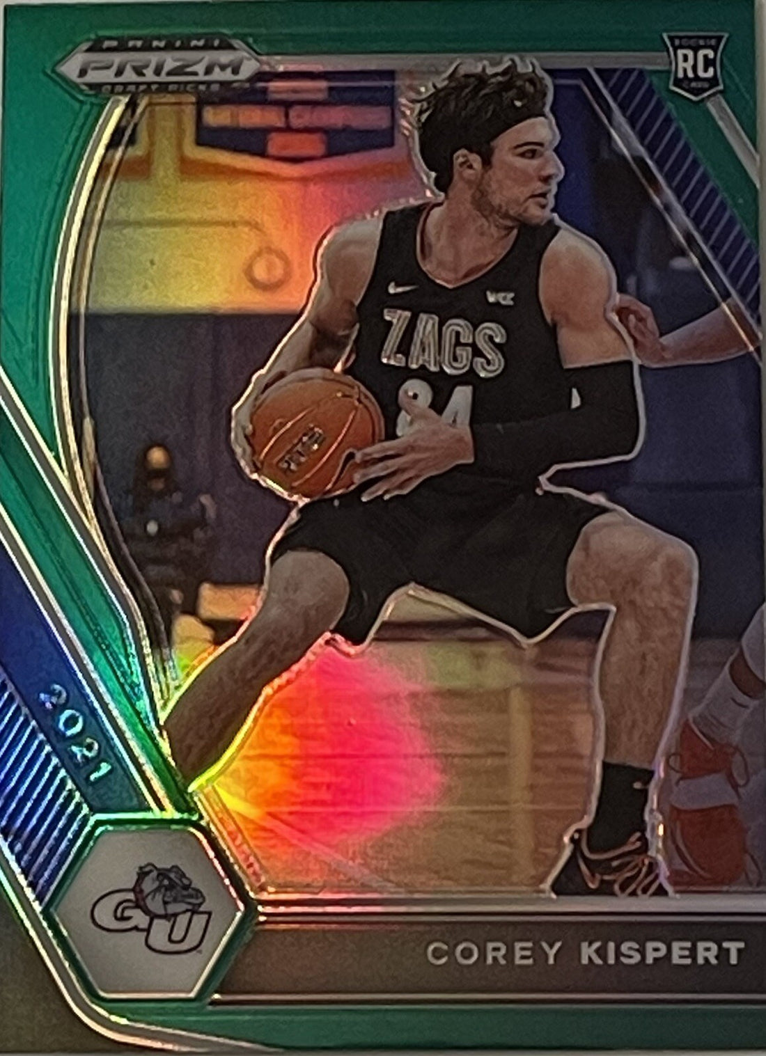 2021 Panini Prizm COREY KISPERT RC Card Card #8 NBA Rookie Washington Wizards