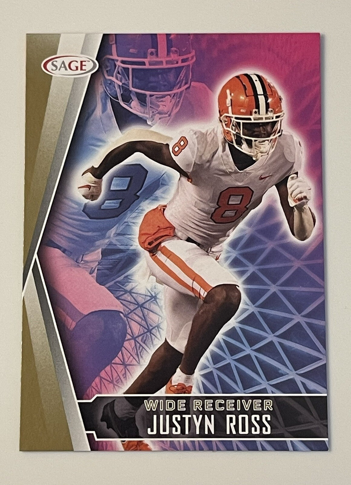 2022 Sage High Series Base Gold #139 Justyn Ross* - Clemson University/KC Chiefs