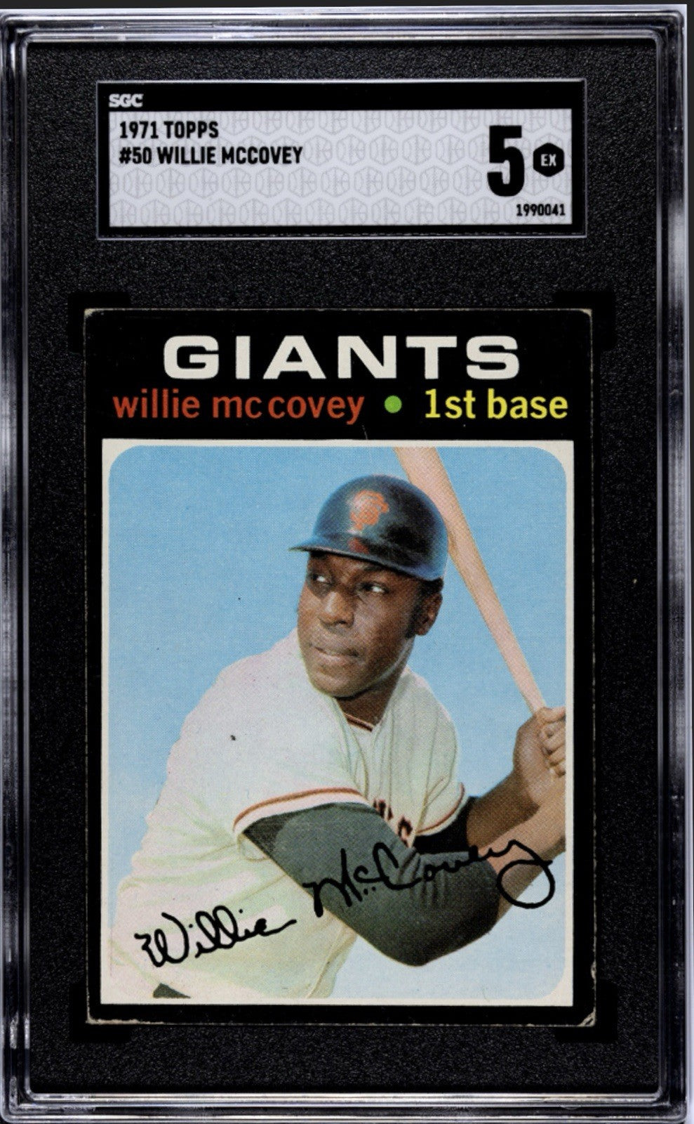 1971 Topps Willie McCovey Baseball Card #50 - MLB San Francisco Giants SGC 5 EX*
