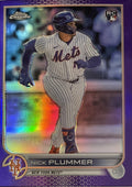 2022 Topps Chrome Update Nick Plummer Purple Refractor RC #USC39 NY Mets MINT!