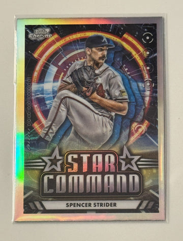 2024 Topps Cosmic Chrome Spencer Strider Star Command Refractor MLB Braves SC-19