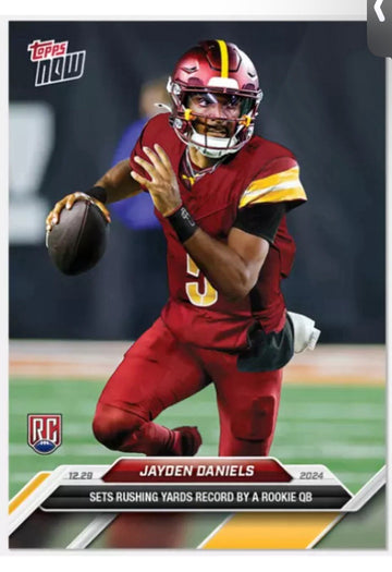 2024 Topps Now Jayden Daniels RC - NFL Commanders Rookie Rushing Record Card #19