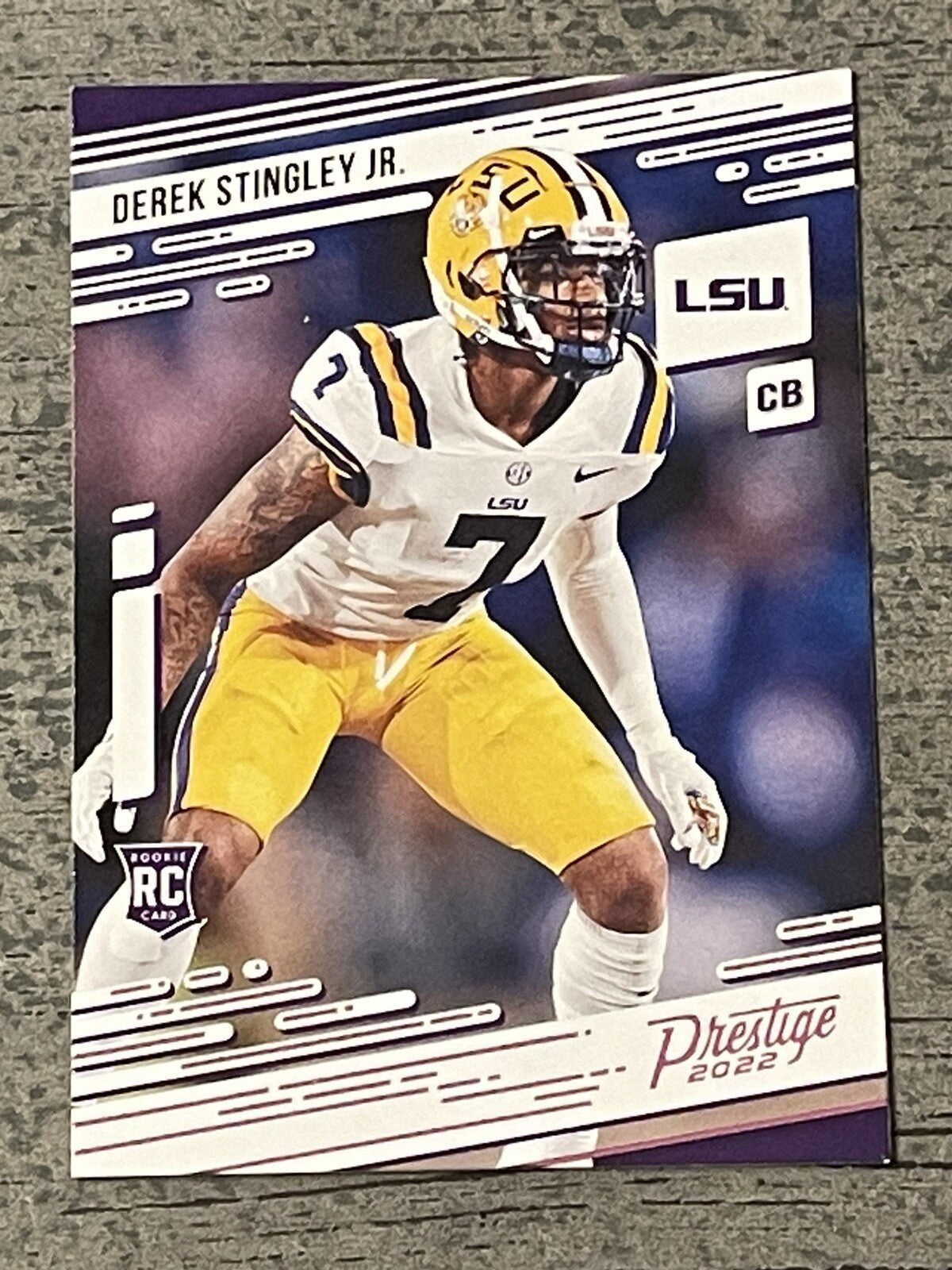 2022 Panini Chronicles Prestige Draft Picks Derek Stingley Jr 3 Rookie Card