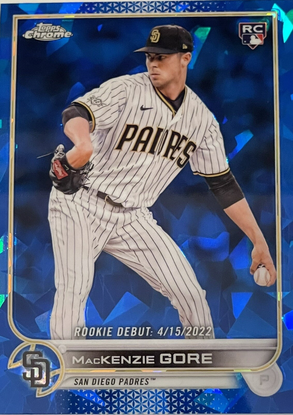 2022 TOPPS UPDATE - BLUE SAPPHIRE - RC #US294 MACKENZIE GORE MLB DEBUT SD PADRES