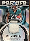2019 Panini Prizm PJ-MSA Miles Sanders Premier Jerseys Rookie Patch Silver Prizm