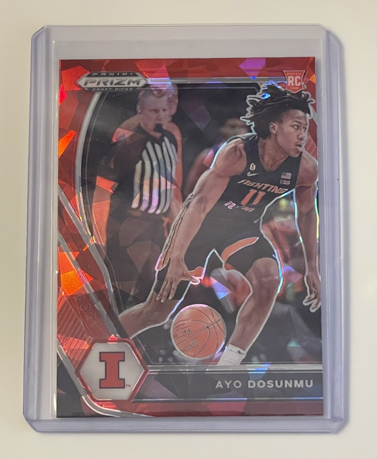 AYO DOSUNMU RC 2021 Prizm Draft Picks Cracked Ice Rookie Card #20 NBA Bulls
