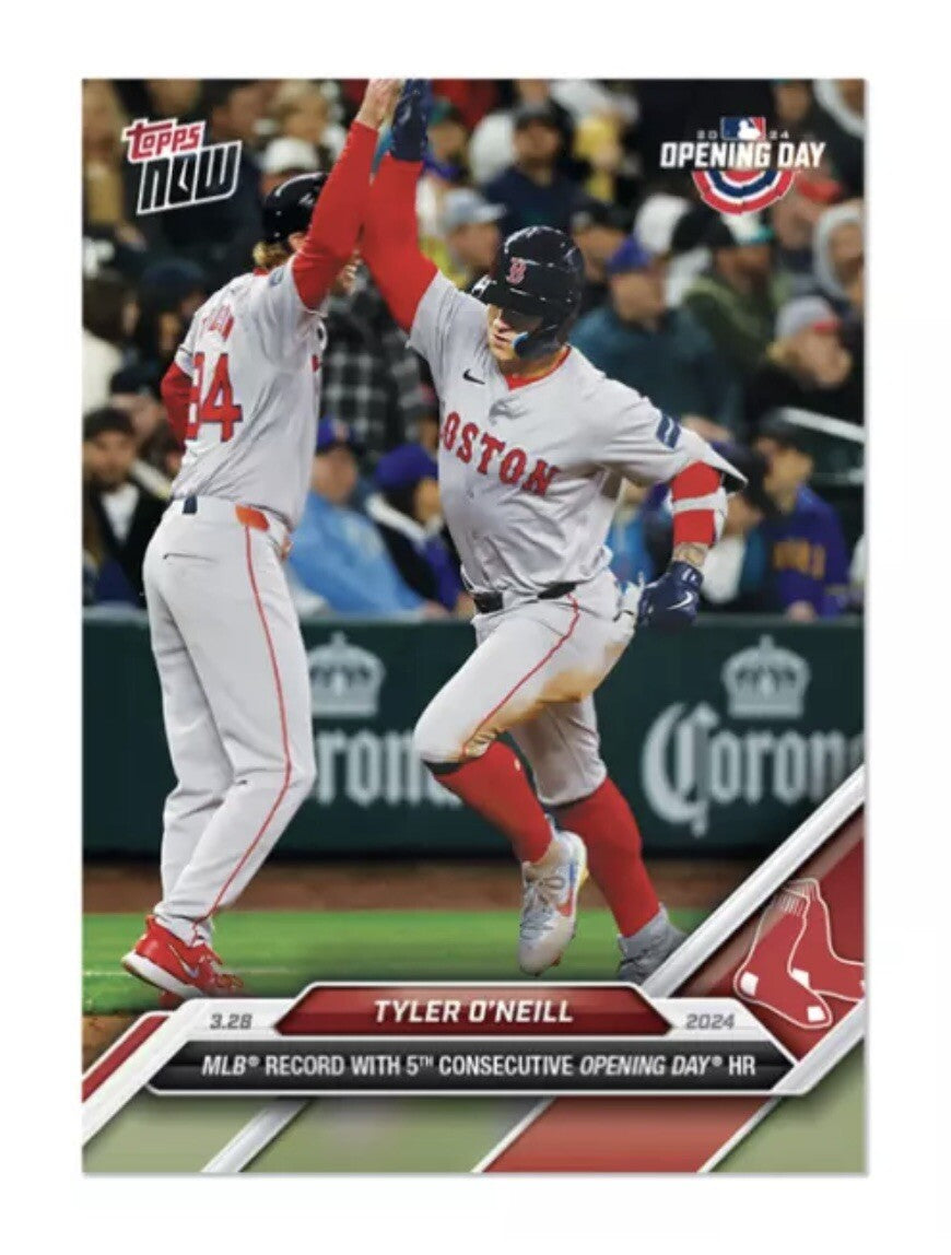 Tyler O’Neill RC* Topps Now - AL Boston Red Sox Rookie Opening Day - HR Card #14
