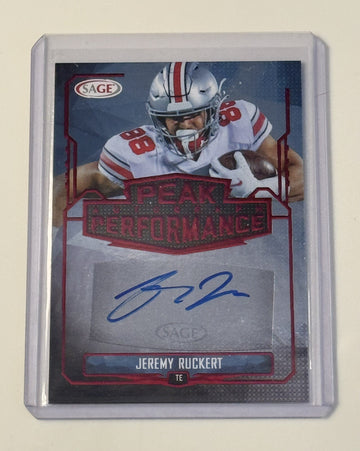 Jeremy Ruckert RC Auto 2022 SAGE High Peak Performance - The OH/NFL Jets #PKA-JR
