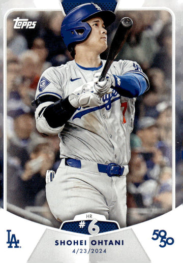 50/50* LIMITED EDITION! Shohei Ohtani MLB LA Dodgers 2024 TOPPS NOW Season #HR 6