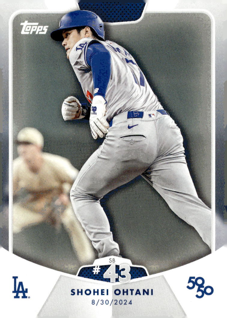50/50 LIMITED EDITION! Shohei Ohtani MLB LA Dodgers 2024 TOPPS NOW Season #SB 43