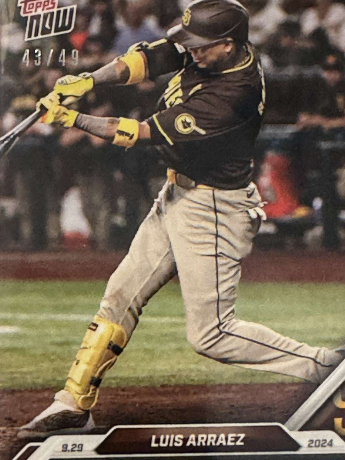 Luis Arraez 2024 MLB Topps NOW rare 3rd batting title San Diego Padres card