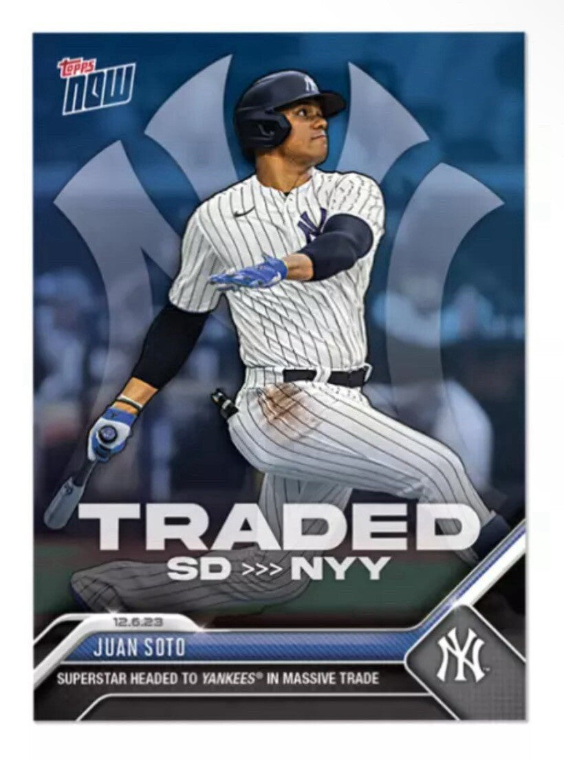 Juan Soto* 2023 TOPPS NOW SIGNS with - MLB NEW YORK YANKEES Card #OS-20 HISTORIC