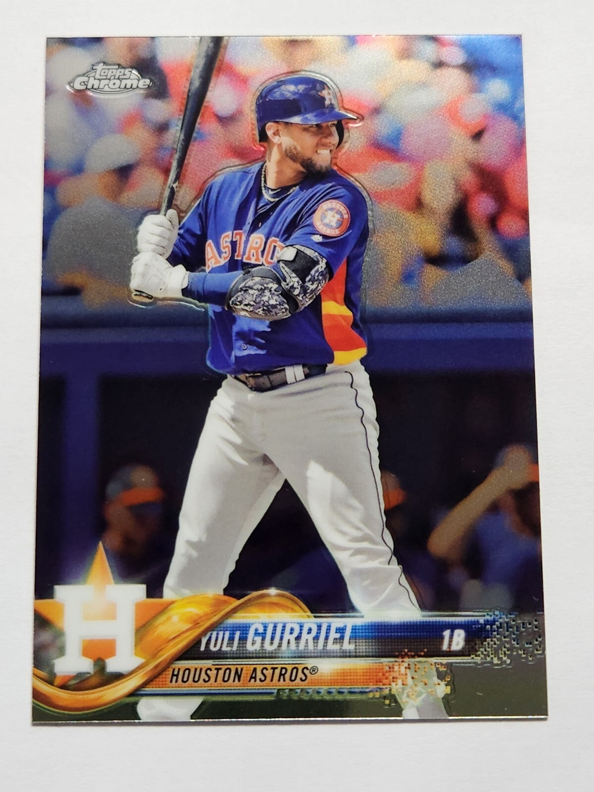 2018 Topps Chrome -Yuli Gurriel* Card #168 MLB Houston Astros 2022 World Champs*