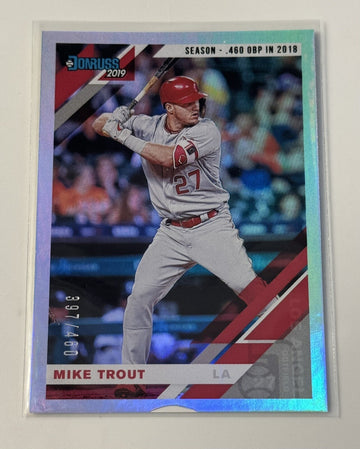 397/460* 2019 Donruss Baseball Mike Trout - MLB AL Los Angeles Angels Card #170