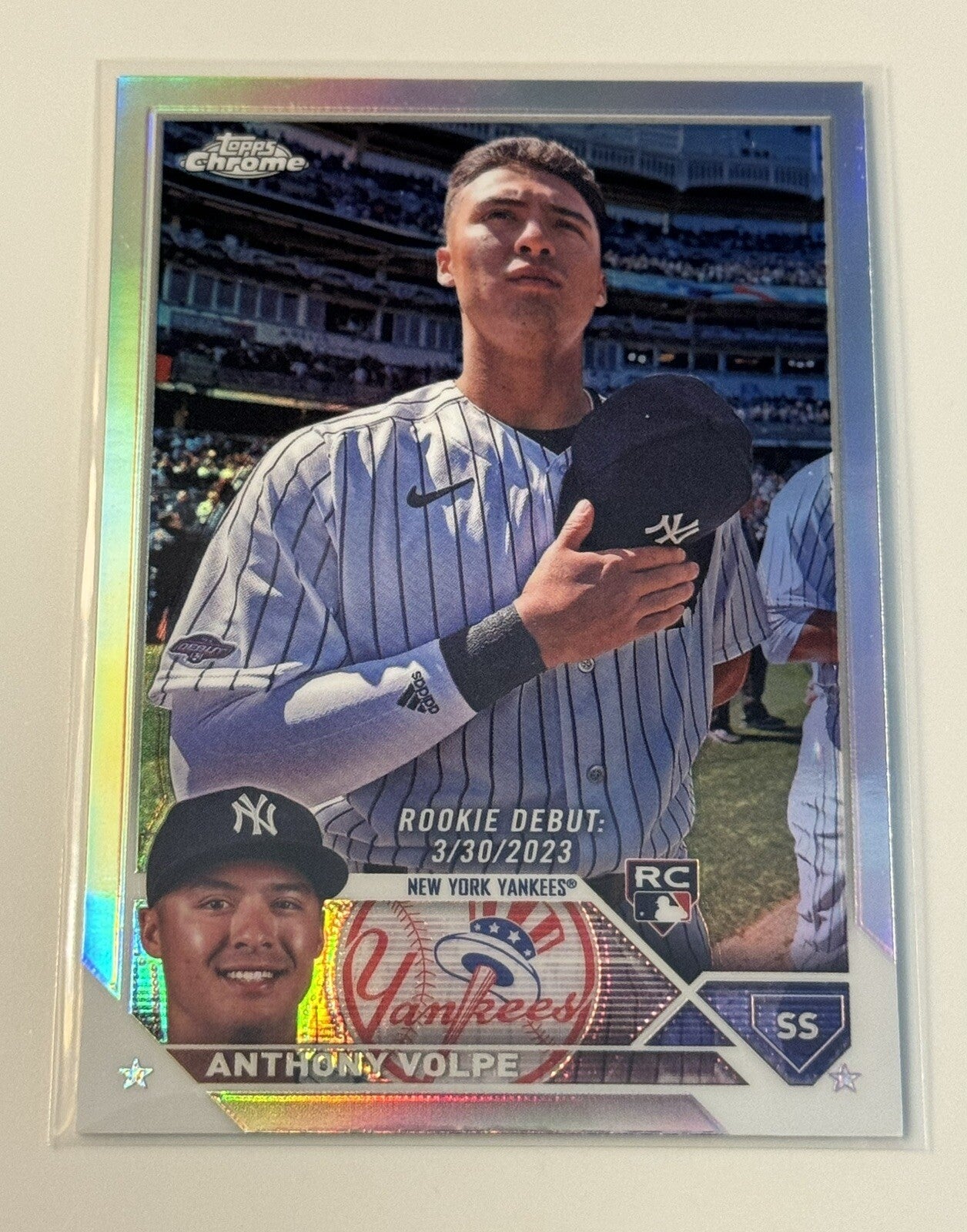 2023 Topps Chrome Update Anthony Volpe RC Yankees Rookie Debut Refractor #USC35*