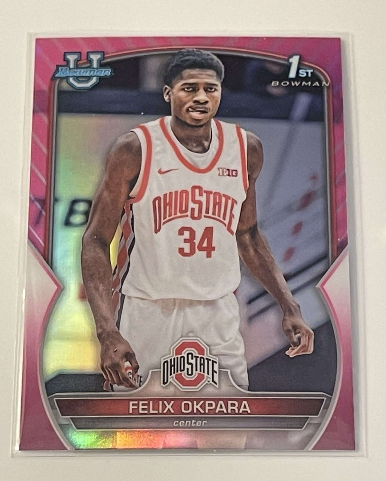 2022-23 Bowman University Chrome Felix Okpara RC 1st Bowman Card #94 Ohio State*