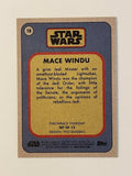2023 Topps Star Wars Mace Windu Throwback Thursday trading card back with character info
